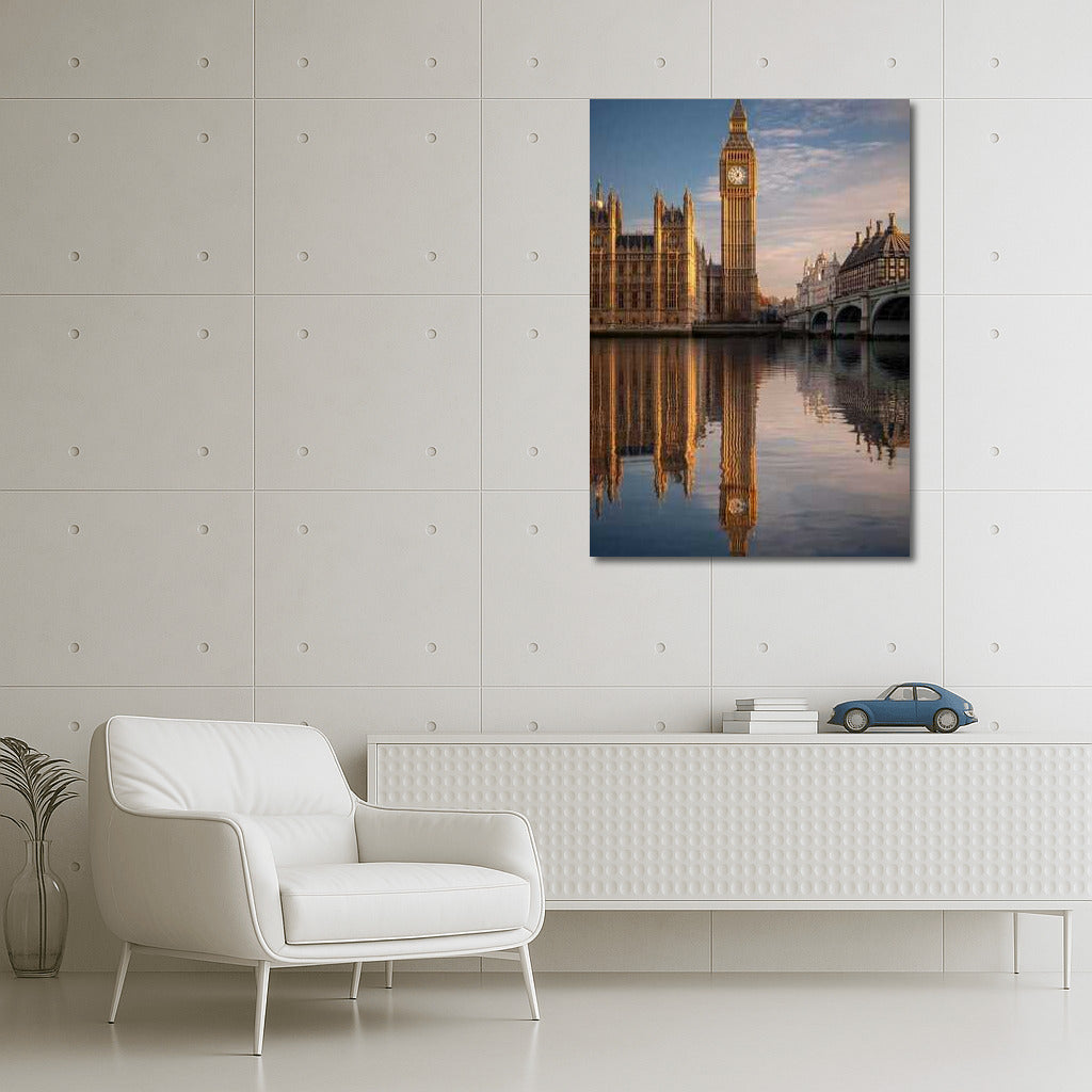 Evening London: Reflection in the Thames – The Charm of Great Britain