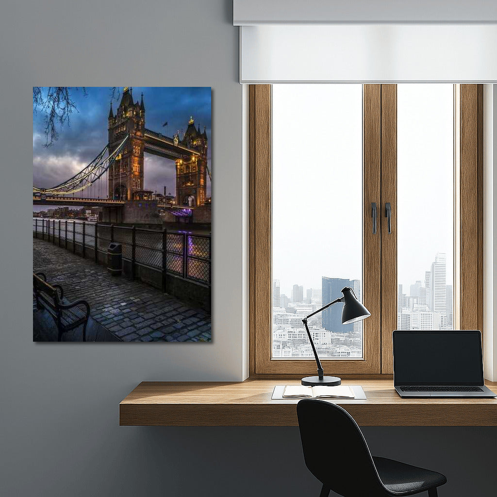 Tower Bridge at Night: London's Glow, UK