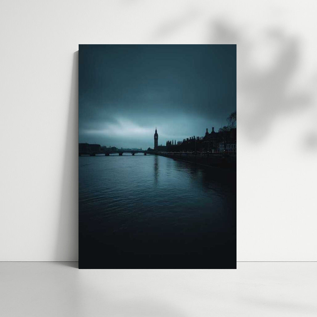 Foggy London: Big Ben and the Thames, UK