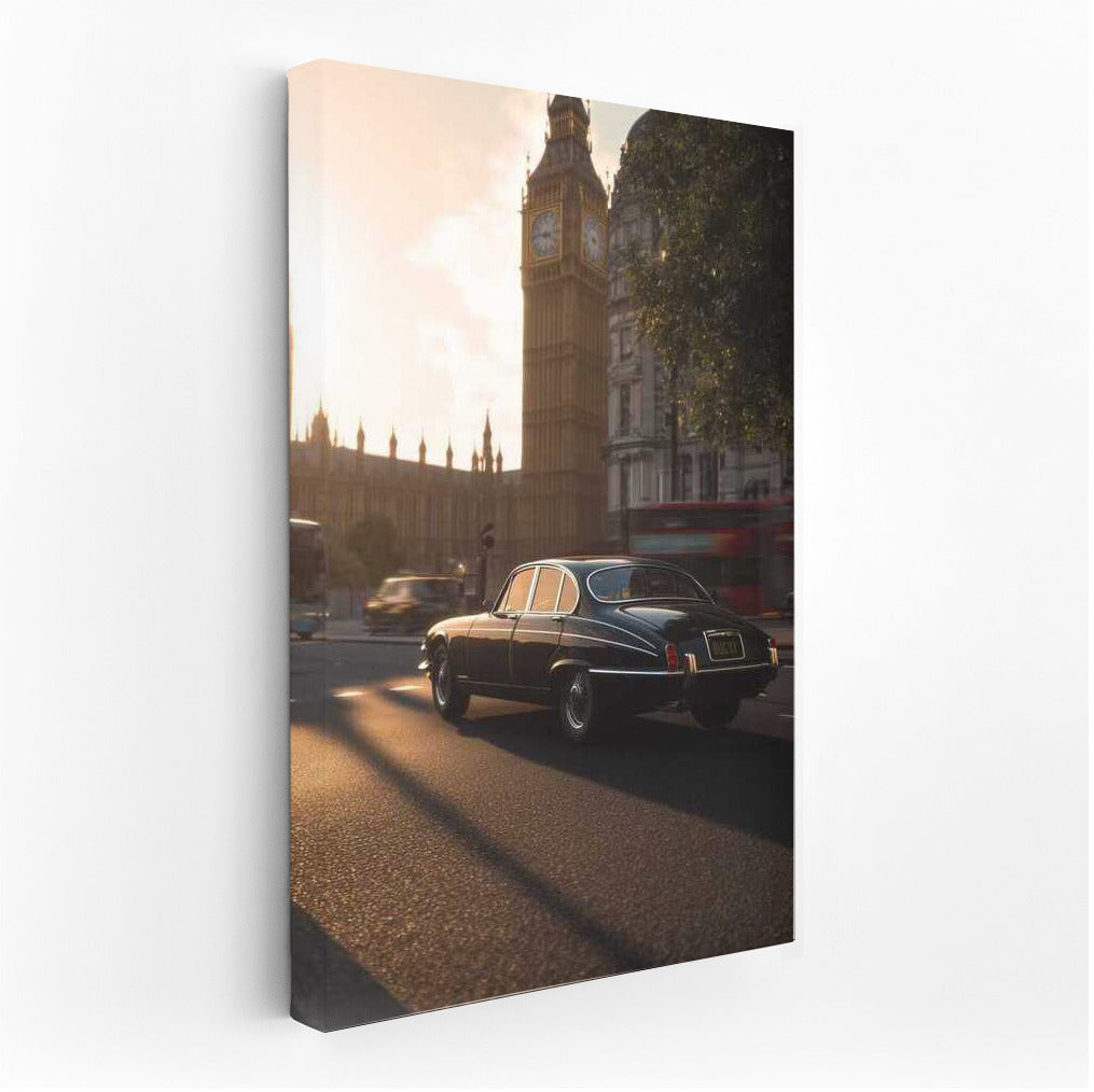 Classic Jaguar at Big Ben: Britain on the move