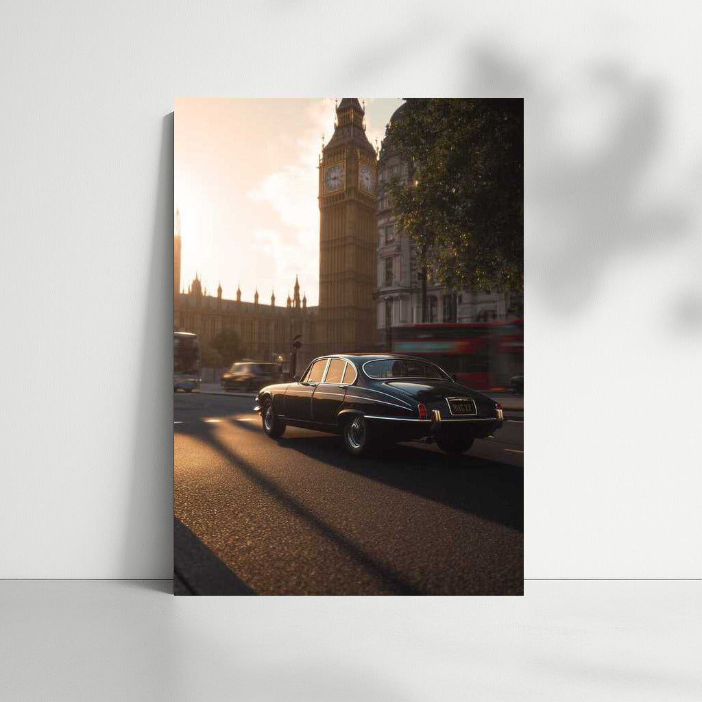 Classic Jaguar at Big Ben: Britain on the move