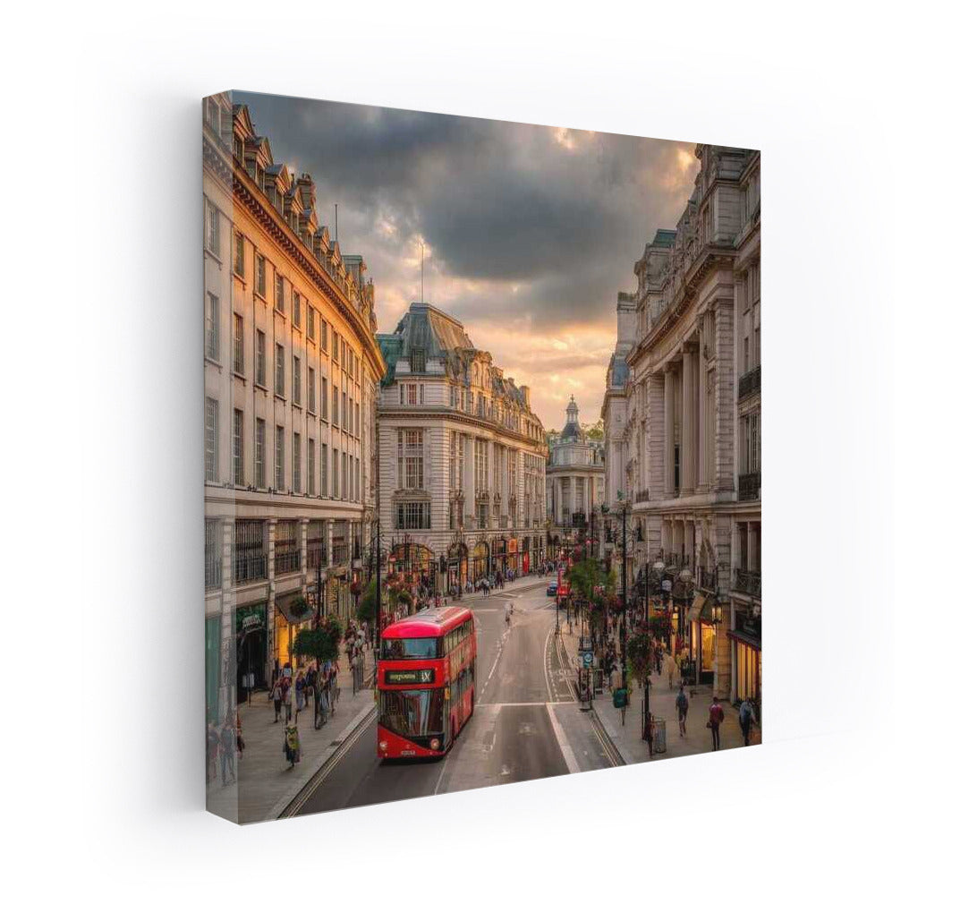 The Red Bus in the Heart of London: Urban Elegance in Britain