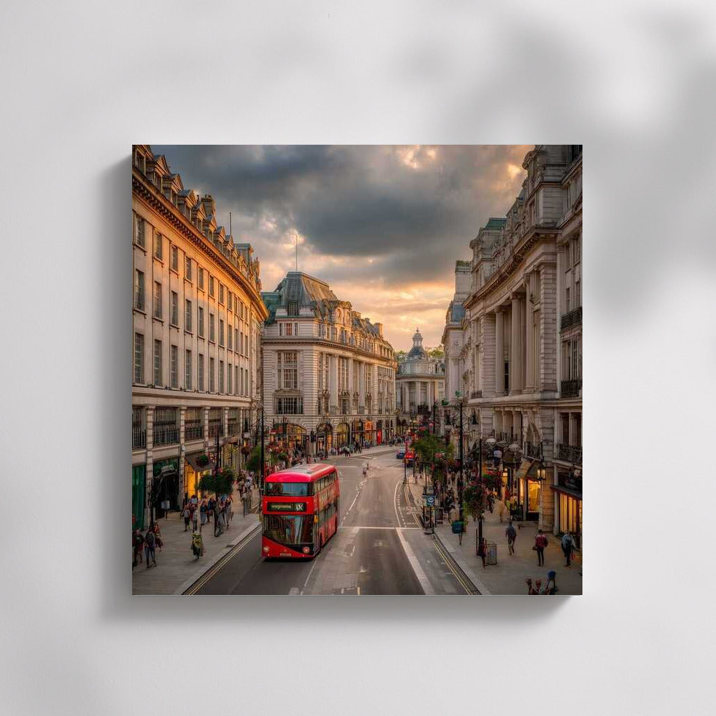 The Red Bus in the Heart of London: Urban Elegance in Britain