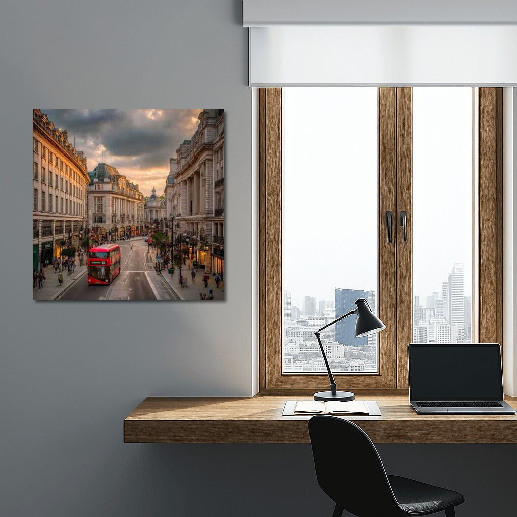 The Red Bus in the Heart of London: Urban Elegance in Britain
