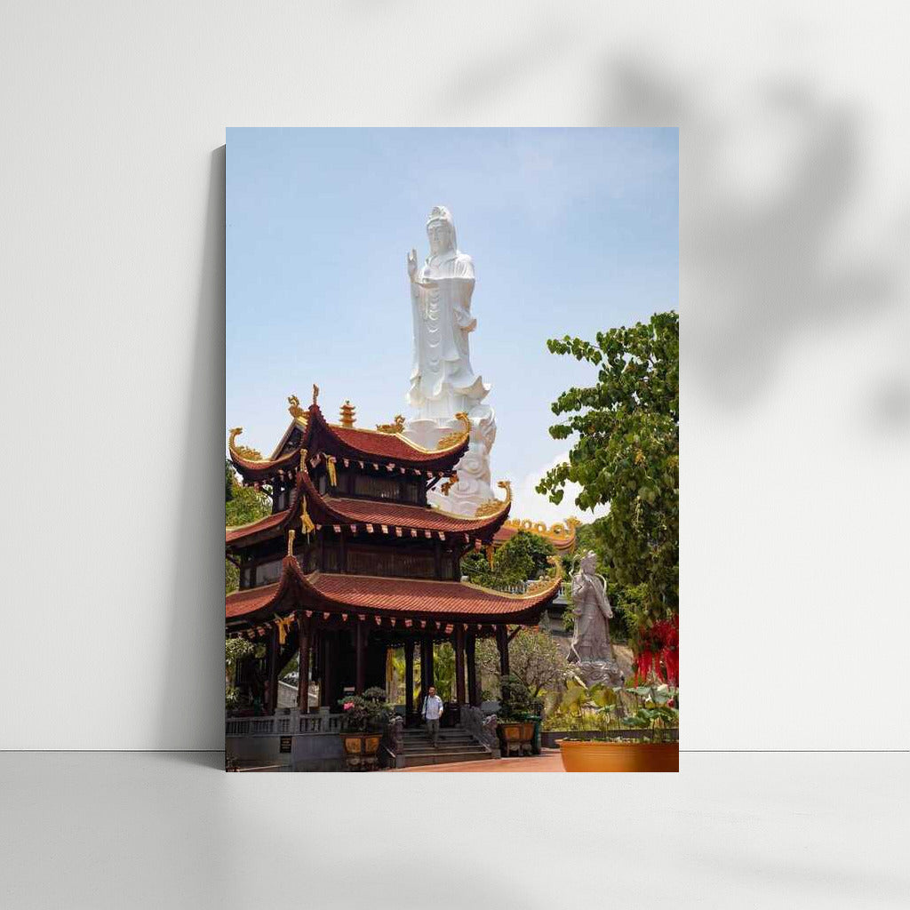 The Grandeur of Vietnamese Temple: Statue and Nature