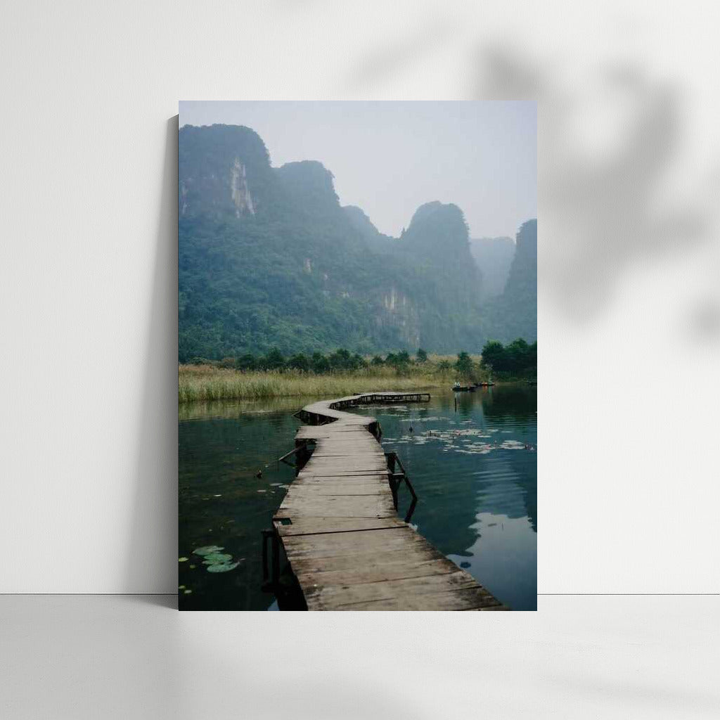 Wooden path in the heart of Vietnam's nature