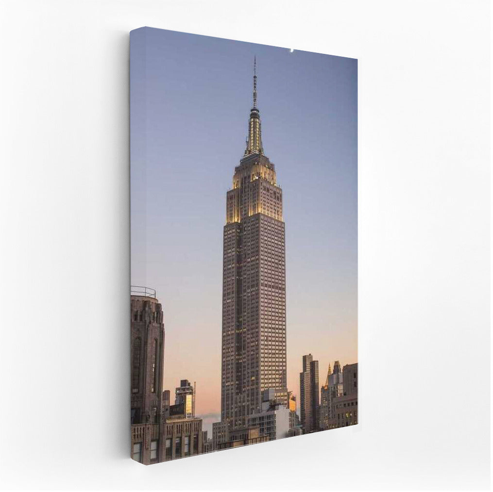 Empire State Building at Sunset: The Grandeur of New York, USA