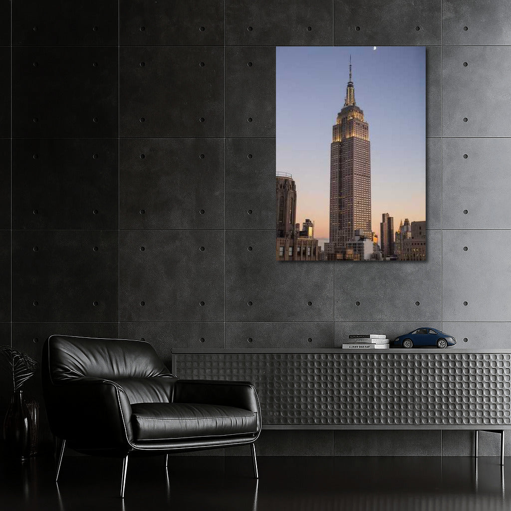 Empire State Building at Sunset: The Grandeur of New York, USA