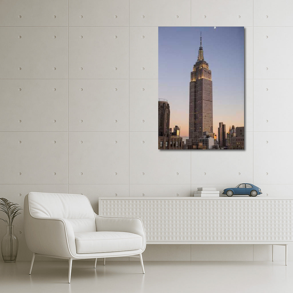 Empire State Building at Sunset: The Grandeur of New York, USA