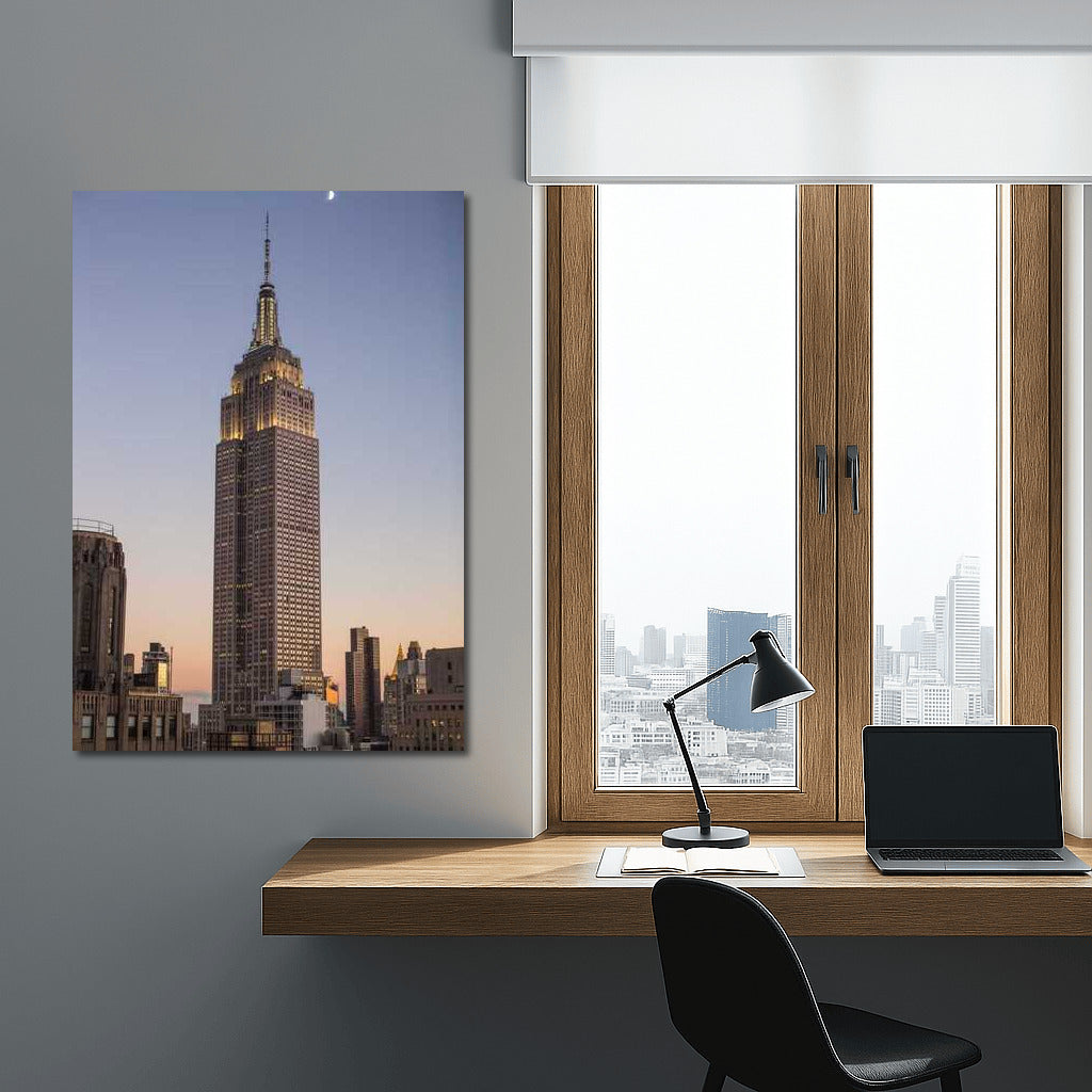 Empire State Building at Sunset: The Grandeur of New York, USA