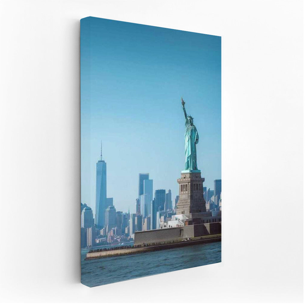 Statue of Liberty and New York Cityscape, USA