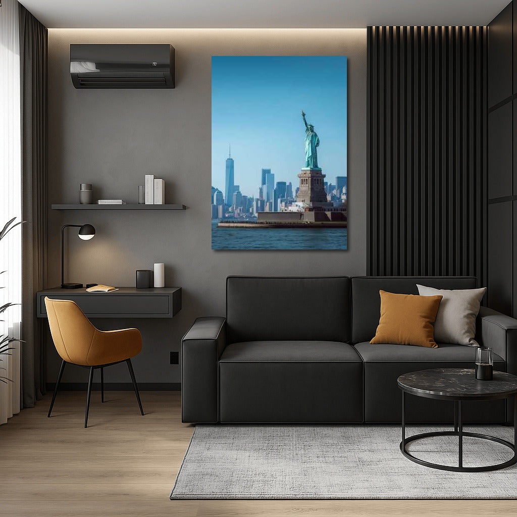 Statue of Liberty and New York Cityscape, USA