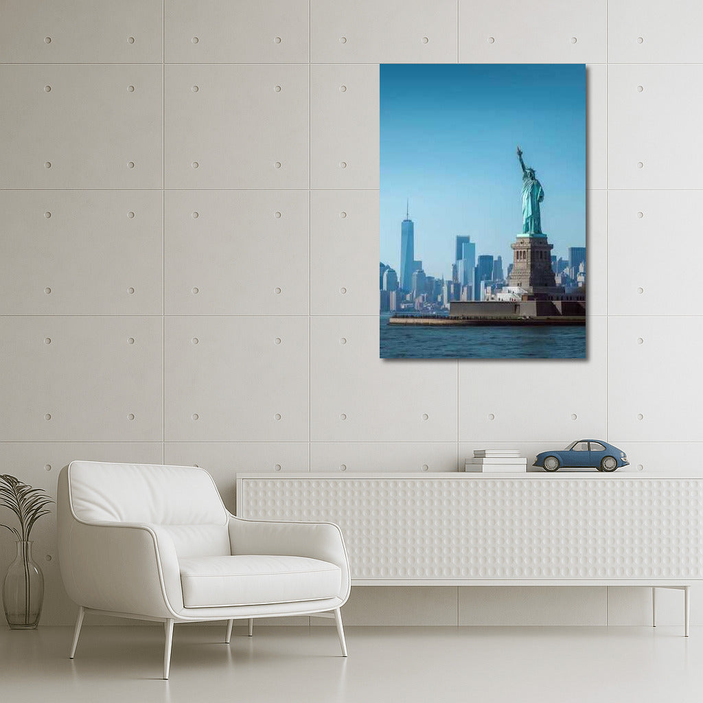 Statue of Liberty and New York Cityscape, USA