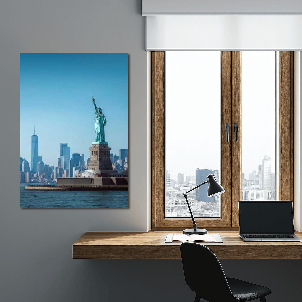 Statue of Liberty and New York Cityscape, USA