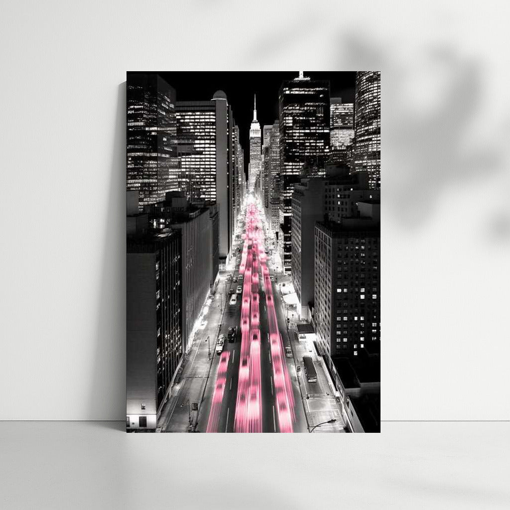 Heart of Manhattan at Night: Bright Lights of New York, USA