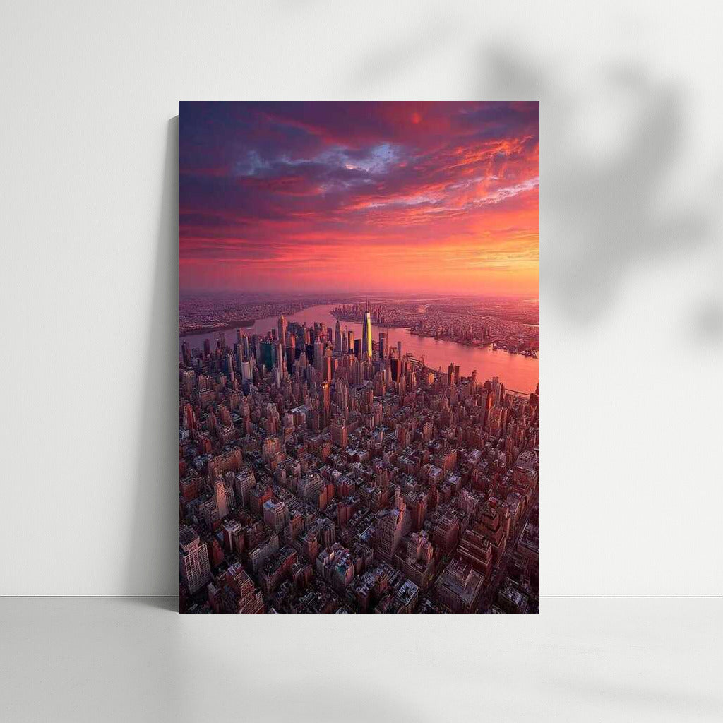 Sunset New York: Dynamics of the City and Nature, USA, New York