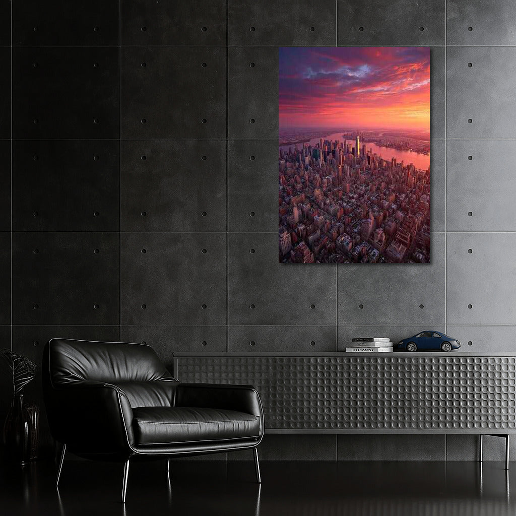 Sunset New York: Dynamics of the City and Nature, USA, New York