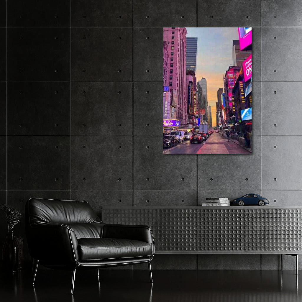 Bright Lights of Times Square: Urban Rhythm of New York, USA