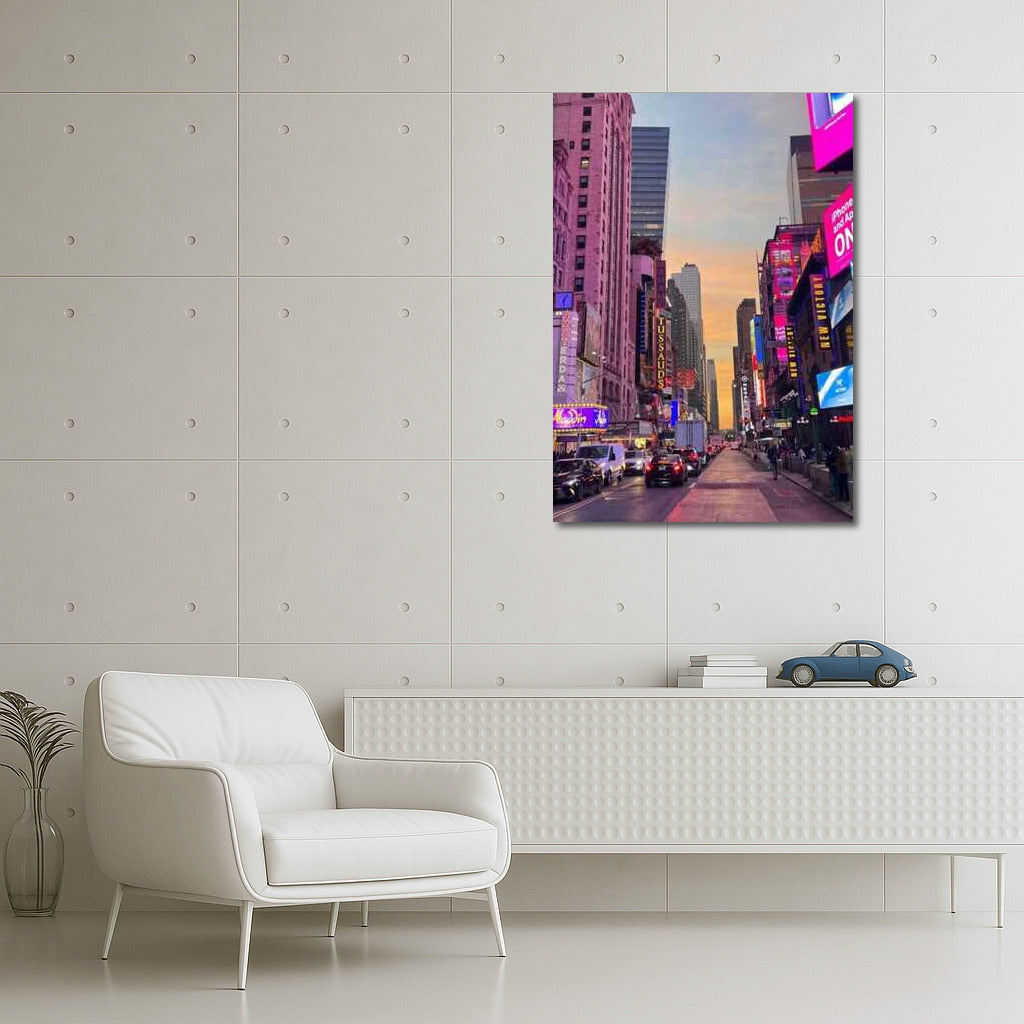 Bright Lights of Times Square: Urban Rhythm of New York, USA
