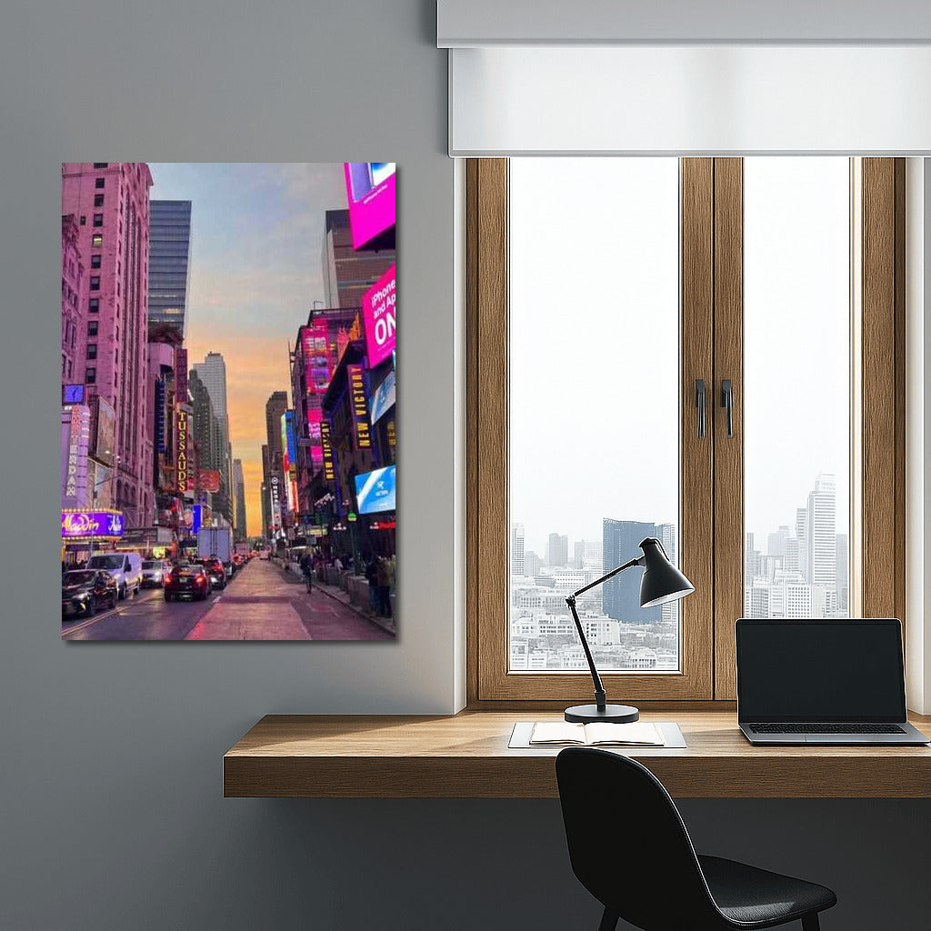 Bright Lights of Times Square: Urban Rhythm of New York, USA