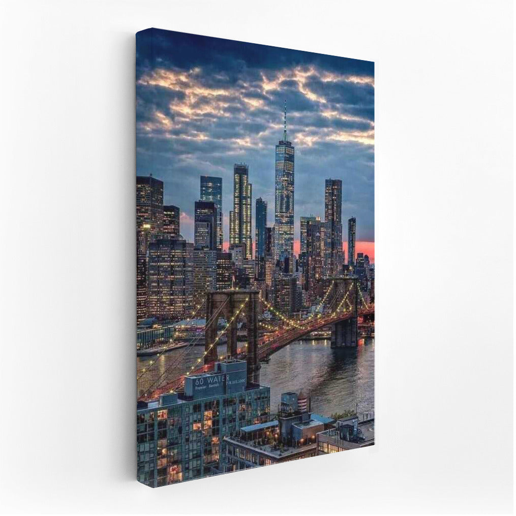 New York City at Night: Cityscape in Lights, USA, New York