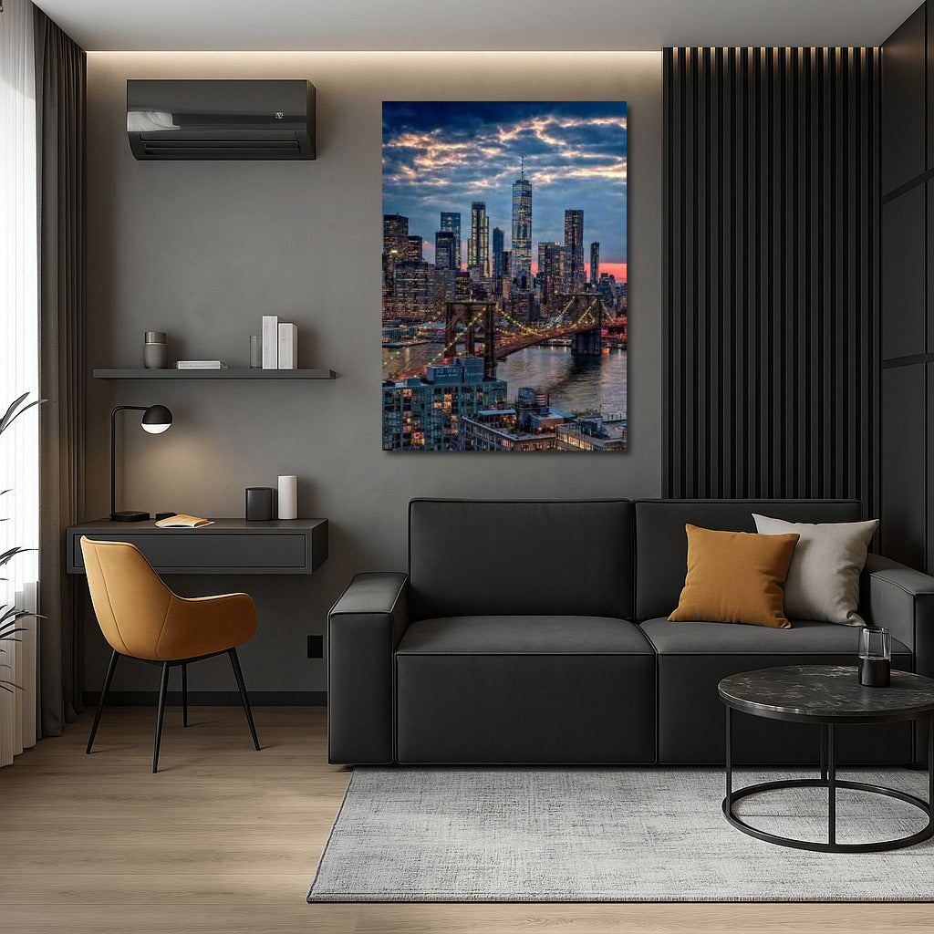 New York City at Night: Cityscape in Lights, USA, New York