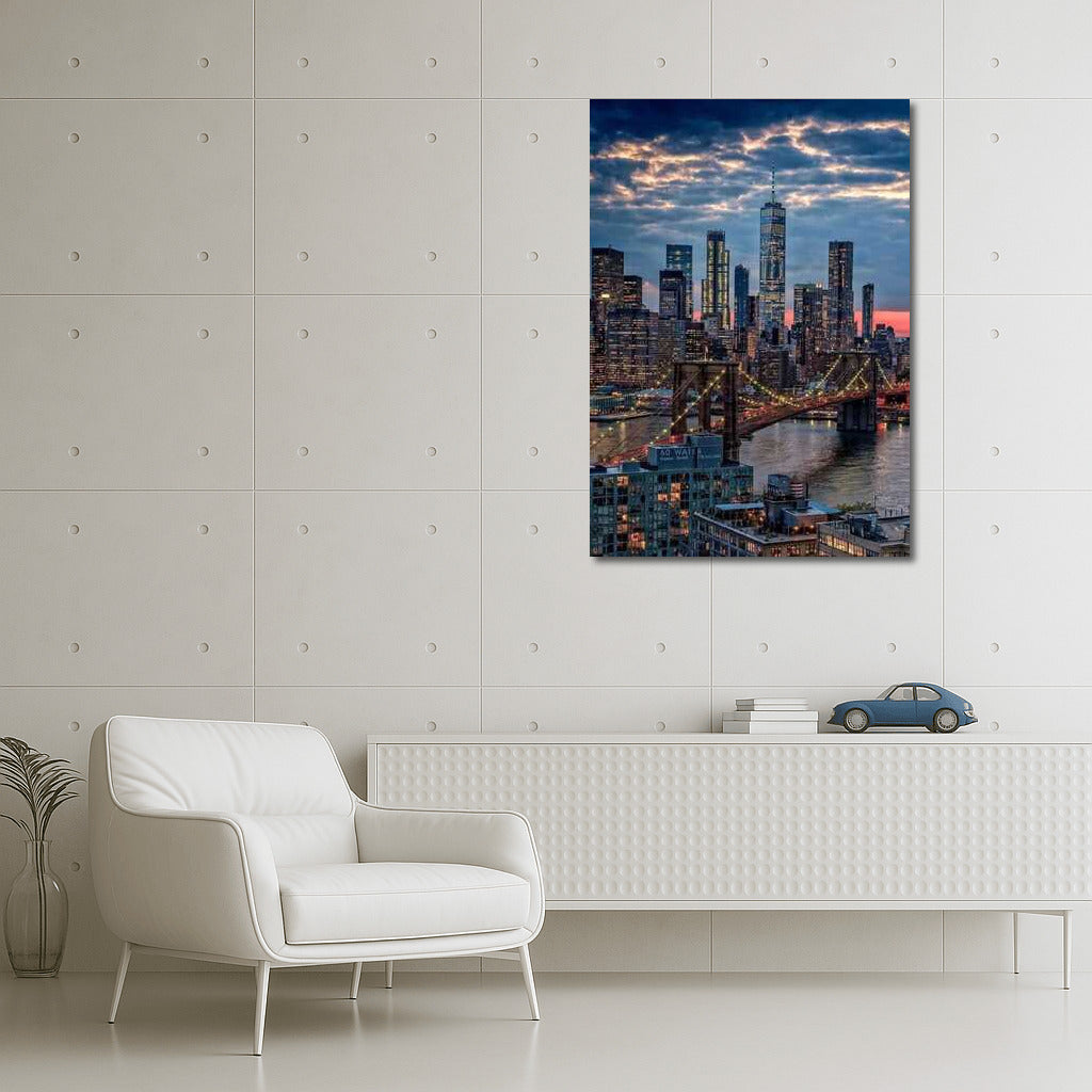 New York City at Night: Cityscape in Lights, USA, New York