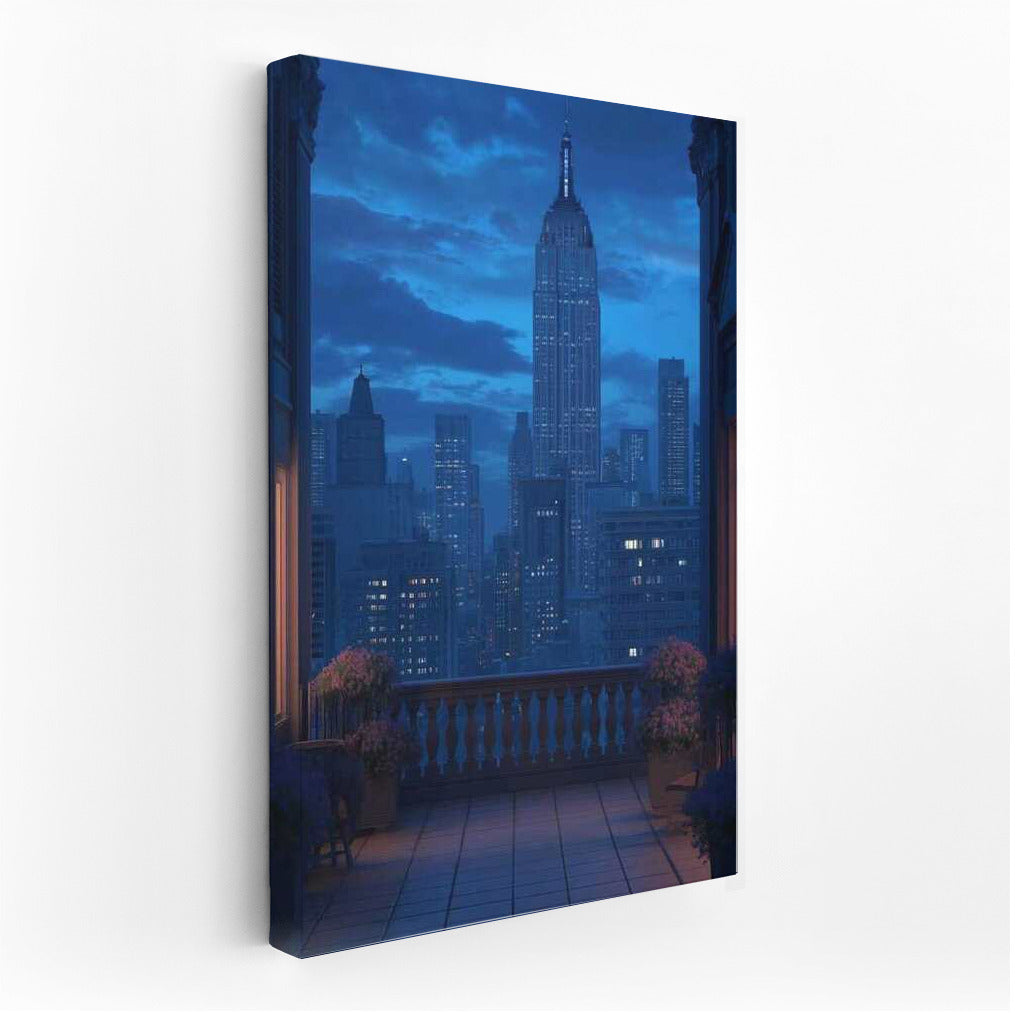 Evening New York: Lights Shine in the Heart of New York State