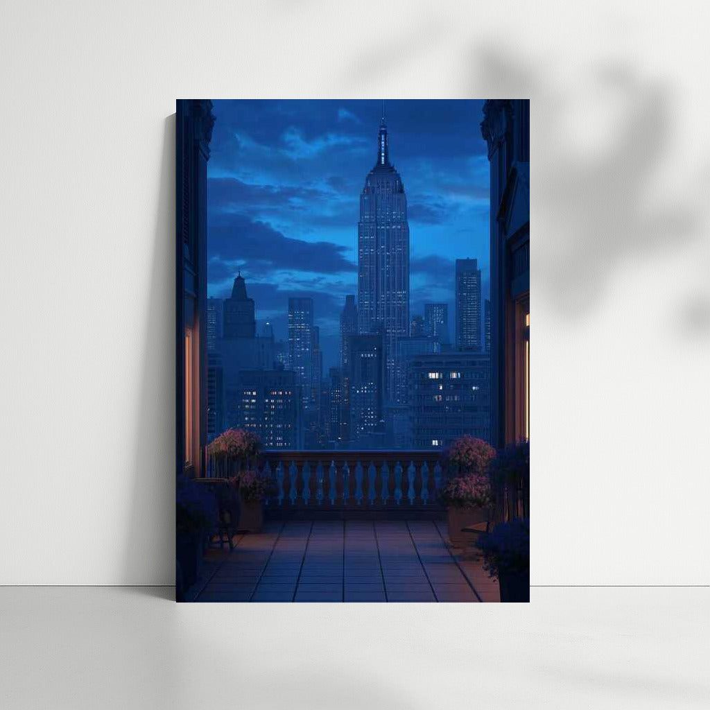 Evening New York: Lights Shine in the Heart of New York State