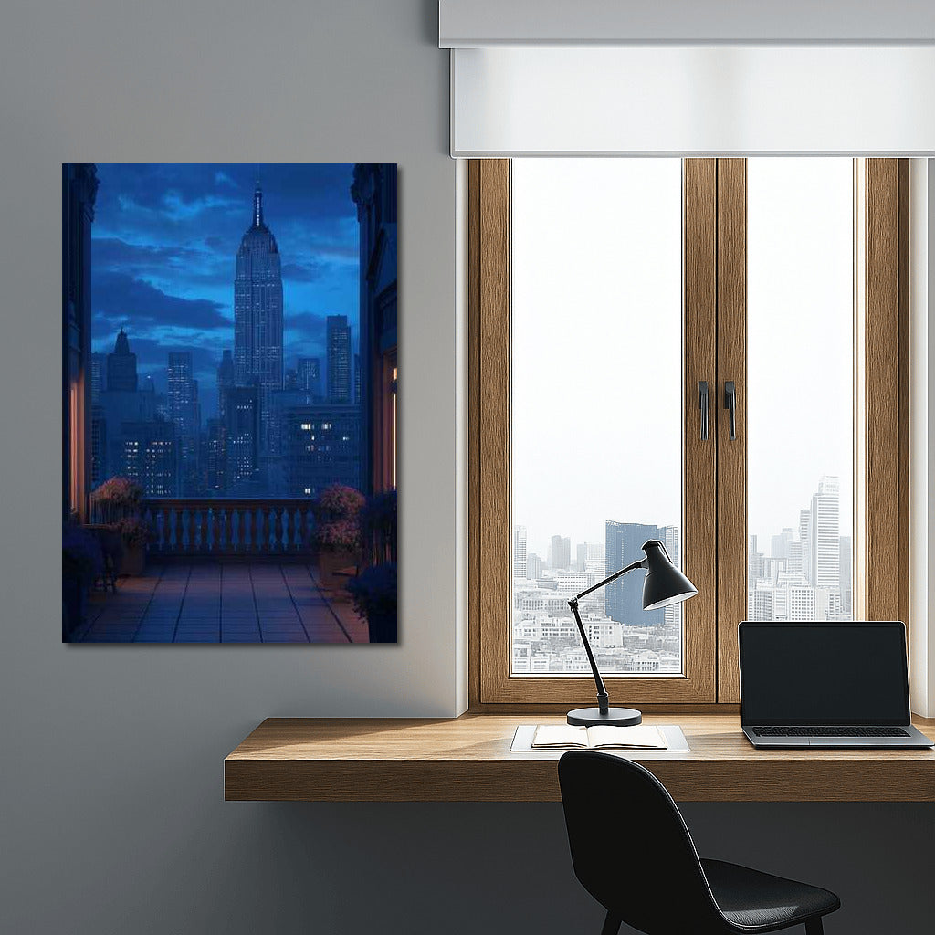 Evening New York: Lights Shine in the Heart of New York State