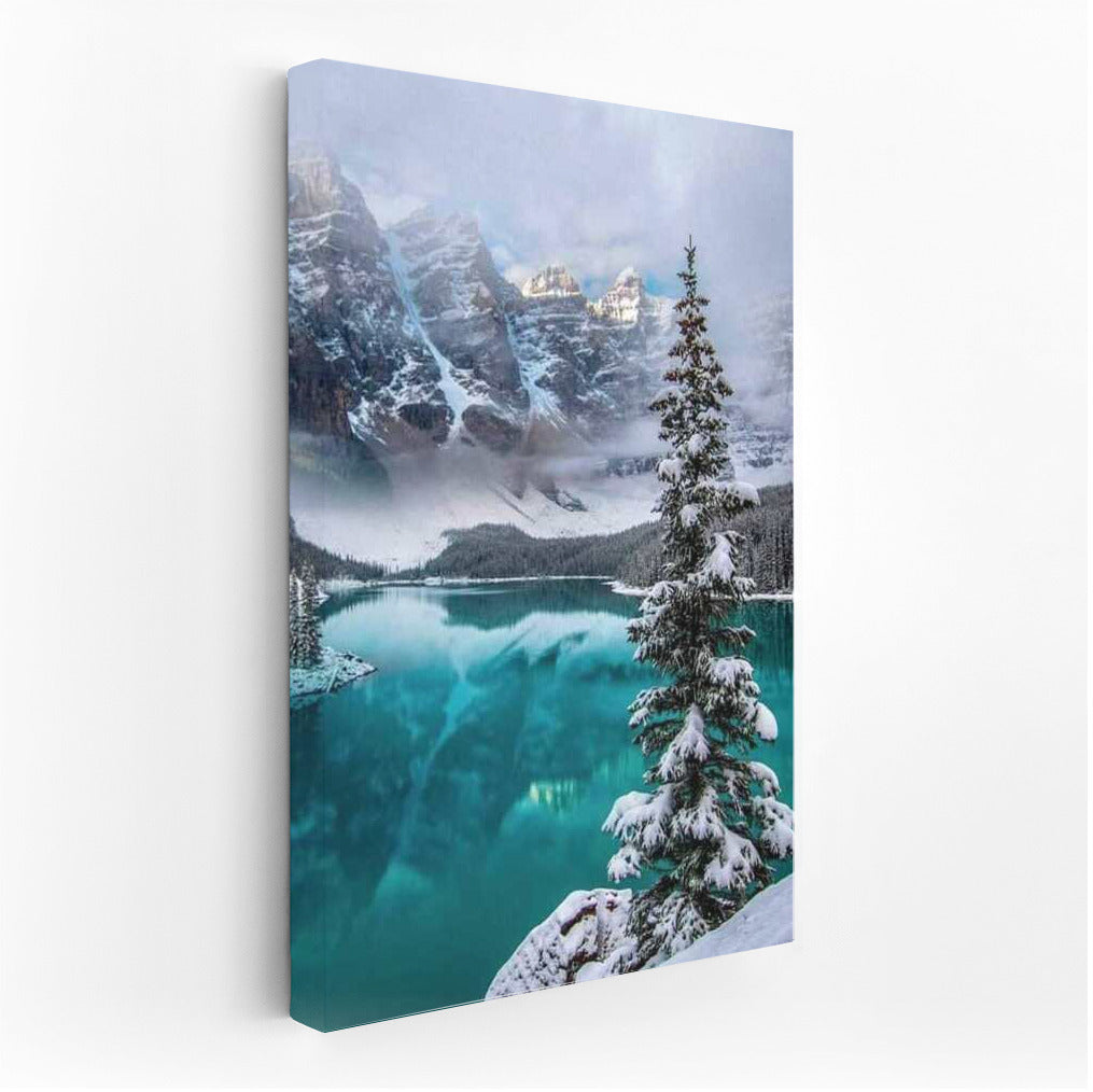 Alaska's Grandeur: Snow-Capped Peaks and Turquoise Lake USA