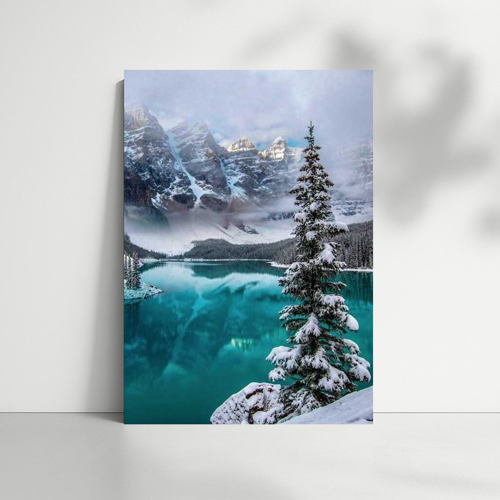 Alaska's Grandeur: Snow-Capped Peaks and Turquoise Lake USA