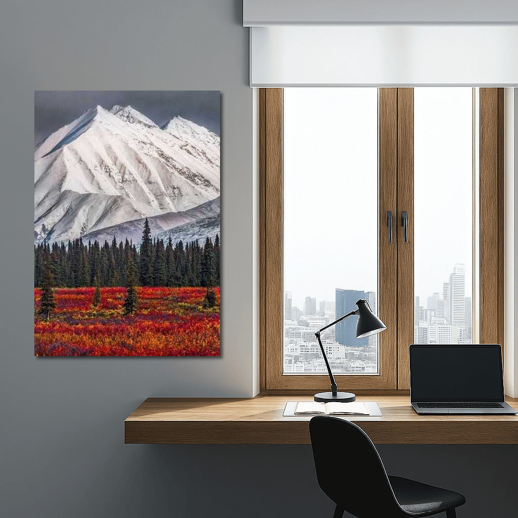 The Grandeur of Alaska's Snowy Peaks: The Scarlet Forest and the Spirit of the American Wilderness