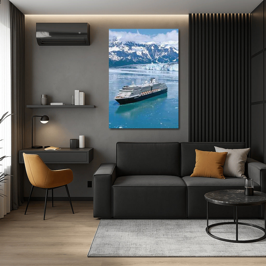 Liner Among Icebergs: The Grandeur of Alaska