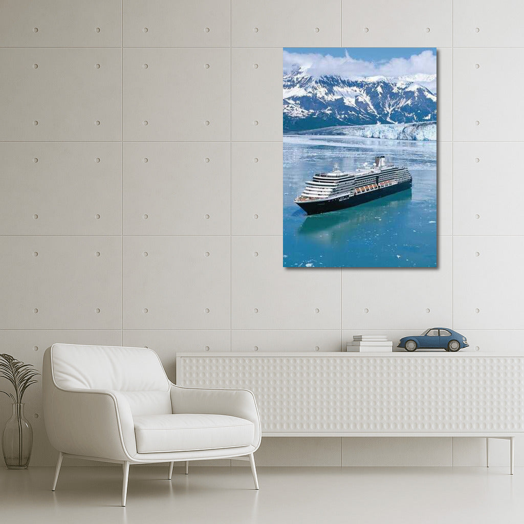Liner Among Icebergs: The Grandeur of Alaska