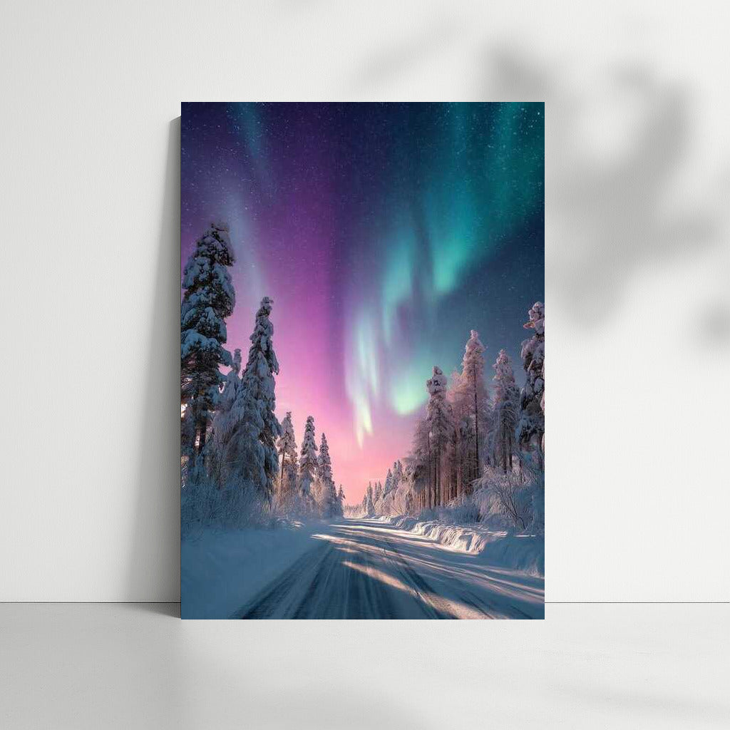 Northern Lights Over Alaska's Winter Forest: The Mysterious Beauty of Nature in the USA