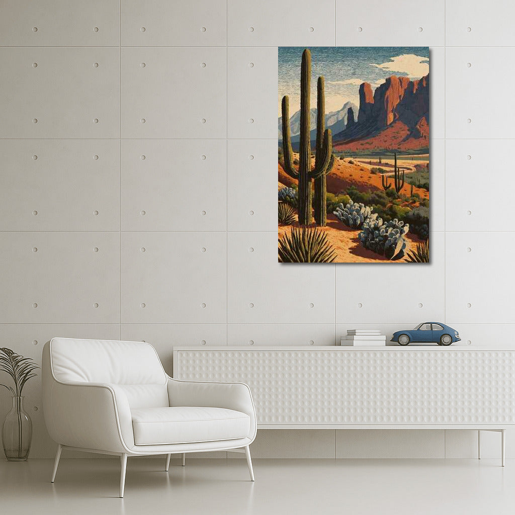 The Majesty of Arizona's Cacti and Red Rocks: US Wildlife Landscape