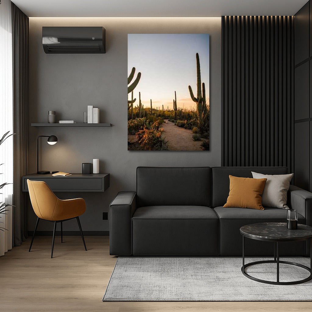 Arizona Grandeur: Sunset Among the Cacti