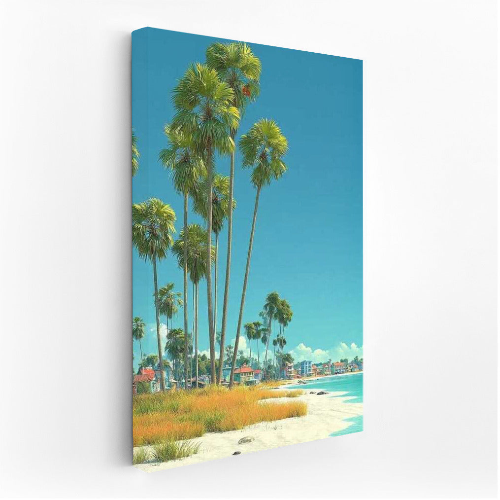 Florida's Tropical Paradise: Palm Trees and Azure Waters