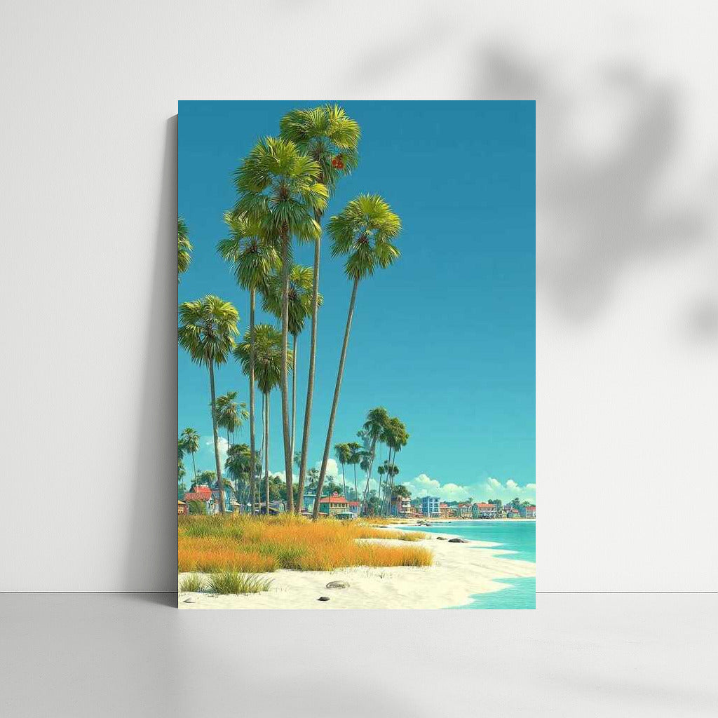 Florida's Tropical Paradise: Palm Trees and Azure Waters