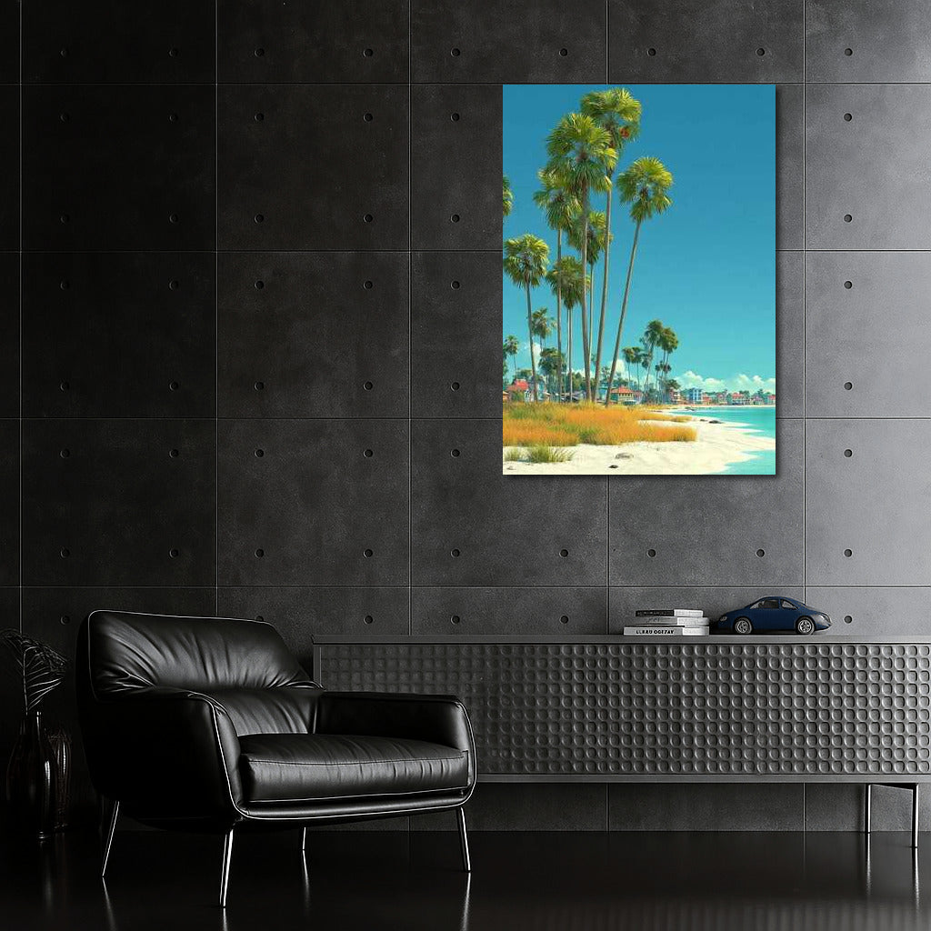 Florida's Tropical Paradise: Palm Trees and Azure Waters