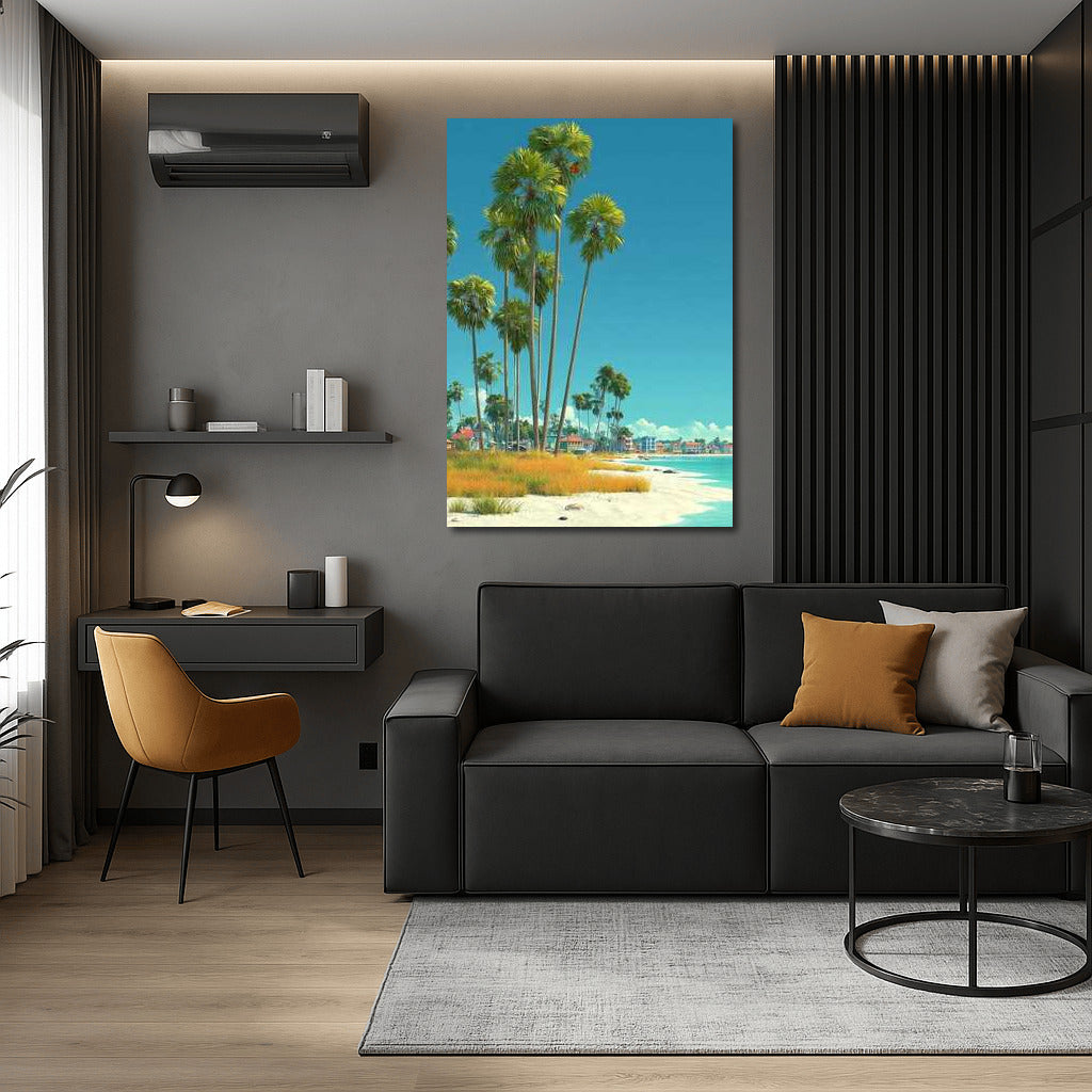 Florida's Tropical Paradise: Palm Trees and Azure Waters