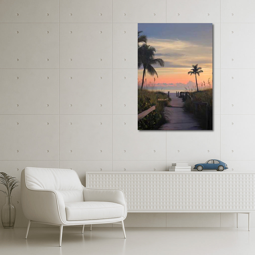 Florida Tropical Way: Wooden Walkway to the Ocean