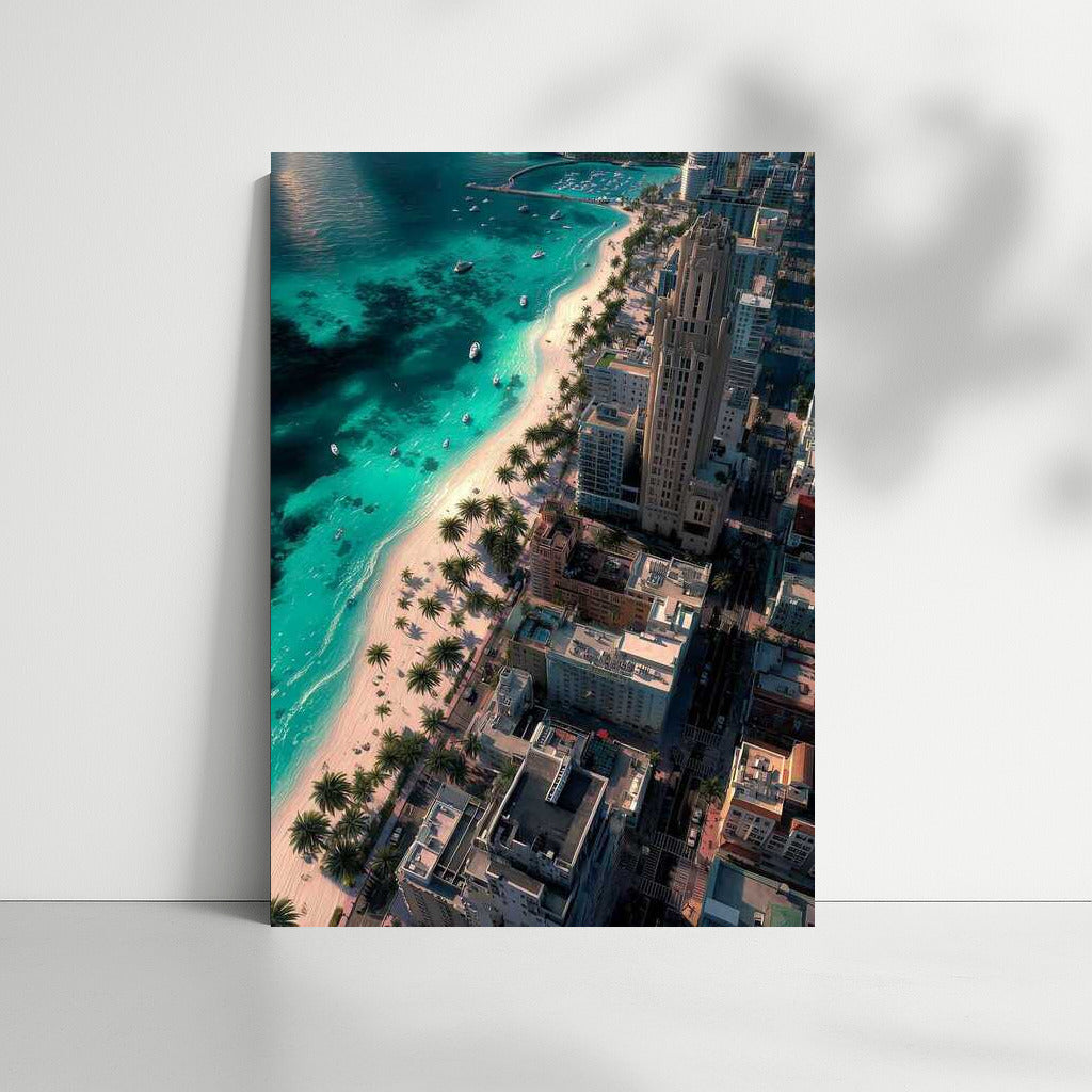 Florida's Tropical Ocean: Palm Trees and Urban Charm