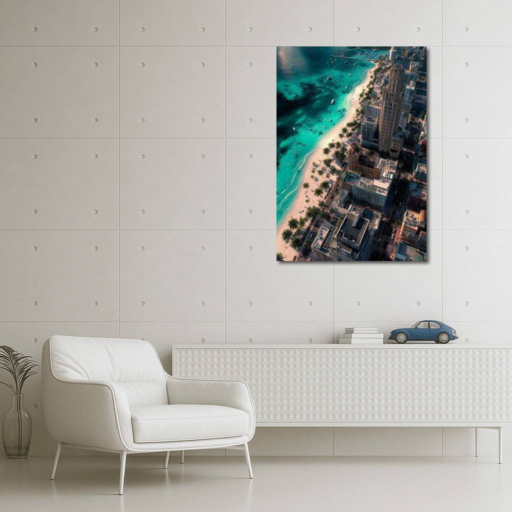 Florida's Tropical Ocean: Palm Trees and Urban Charm