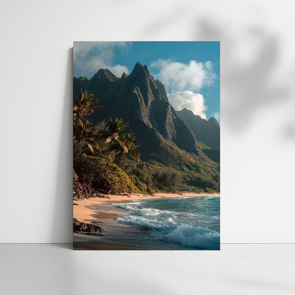 Hawaiian Tropical Idyll: Mountains and Waves