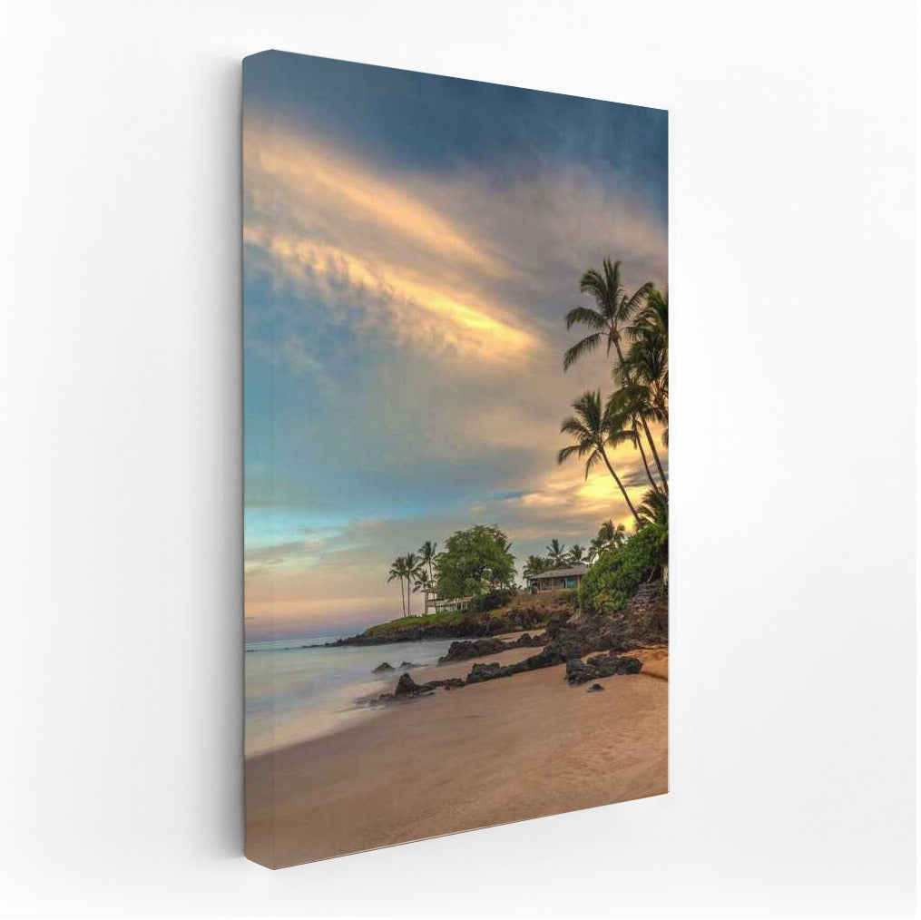 Sunset Paradise: Hawaii, USA - Palms and Whisper of Waves