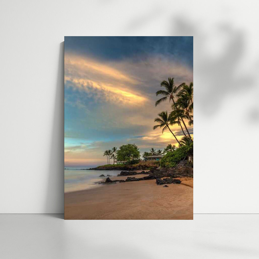 Sunset Paradise: Hawaii, USA - Palms and Whisper of Waves