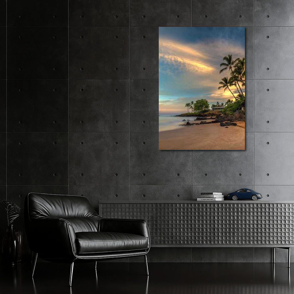 Sunset Paradise: Hawaii, USA - Palms and Whisper of Waves