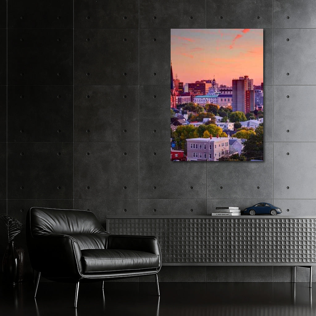 Maine's Sunset Charm: An Urban Symphony of Colors